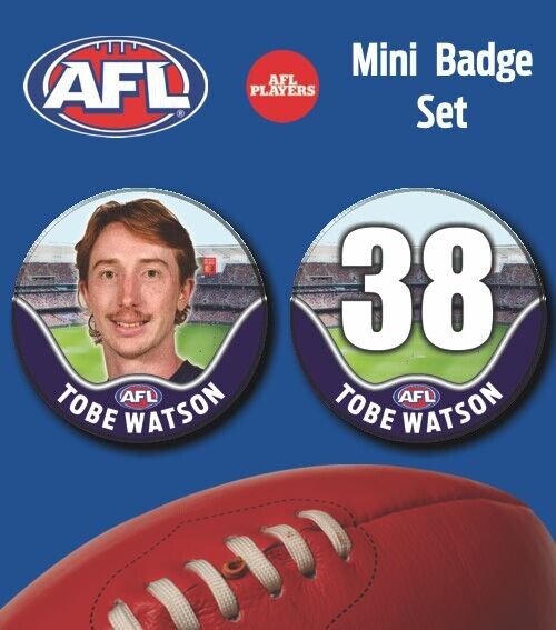 2021 AFL Fremantle Mini Player Badge Set - WATSON, Tobe