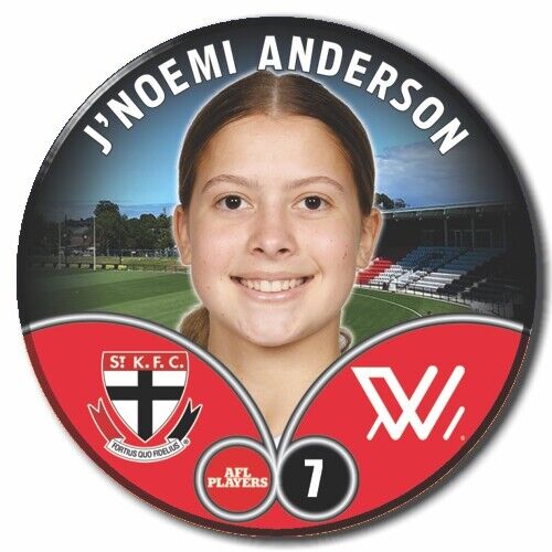 2023 AFLW S7 St Kilda Player Badge - ANDERSON, J'Noemi