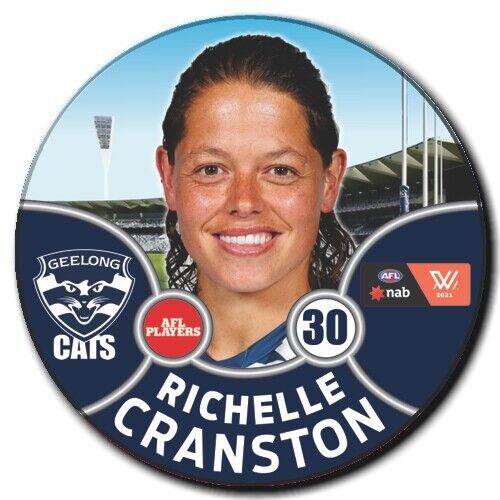 2021 AFLW Geelong Player Badge - CRANSTON, Richelle