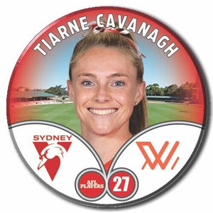 2023 AFLW S7 Sydney Swans Player Badge - CAVANAGH, Tiarne