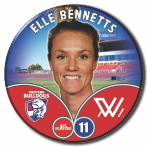 2023 AFLW S7 Western Bulldogs Player Badge - BENNETTS, Elle
