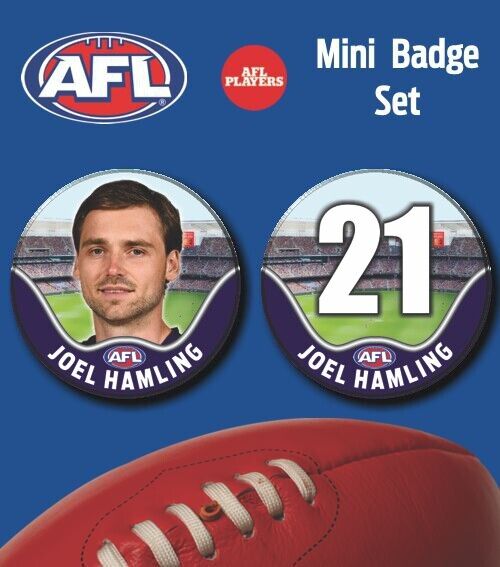 2021 AFL Fremantle Mini Player Badge Set - HAMLING, Joel