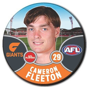 2021 AFL GWS Giants Player Badge - FLEETON, Cameron