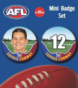 2021 AFLW Brisbane Mini Player Badge Set - CONWAY, Sophie