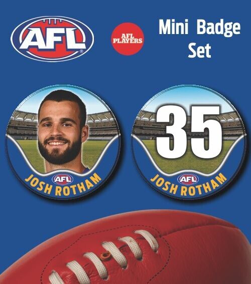 2021 AFL West Coast Eagles Mini Player Badge Set - ROTHAM, Josh