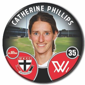 2022 AFLW St Kilda Player Badge - PHILLIPS, Catherine