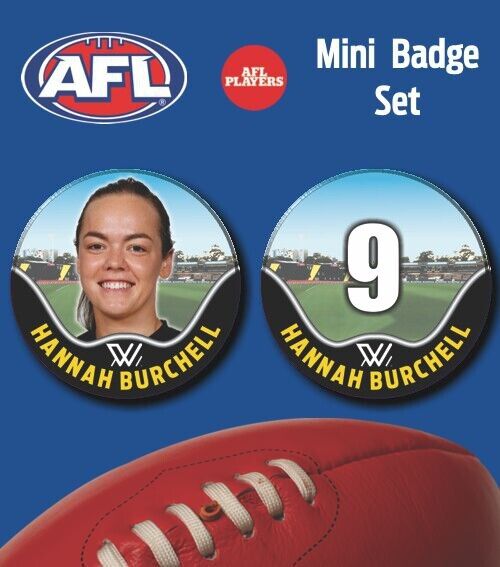2021 AFLW Richmond Mini Player Badge Set - BURCHELL, Hannah