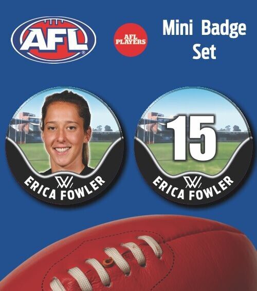 2021 AFLW Collingwood Mini Player Badge Set - FOWLER, Erica