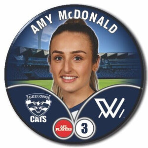 2023 AFLW S7 Geelong Player Badge - McDONALD, Amy