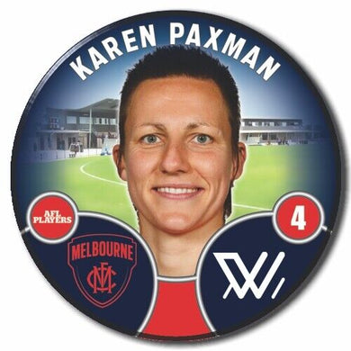 2022 AFLW Melbourne Player Badge - PAXMAN, Karen