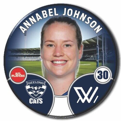 2022 AFLW Geelong Player Badge - JOHNSON, Annabel