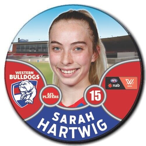 2021 AFLW Western Bulldogs Player Badge - HARTWIG, Sarah