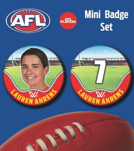 2021 AFLW Gold Coast Suns Mini Player Badge Set - AHRENS, Lauren