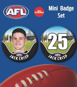 2021 AFL Collingwood Mini Player Badge Set - CRISP, Jack