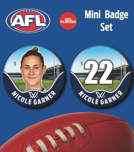 2021 AFLW Geelong Mini Player Badge Set - GARNER, Nicole