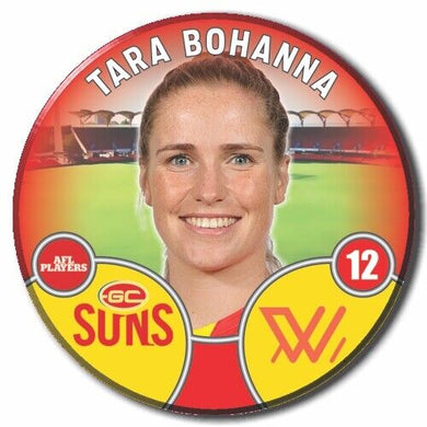 2022 AFLW Gold Coast Player Badge - BOHANNA, Tara