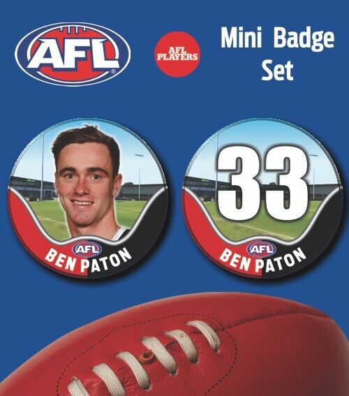 2021 AFL St Kilda Mini Player Badge Set - PATON, Ben