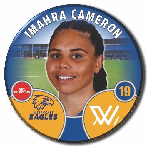 2022 AFLW West Coast Eagles Player Badge - CAMERON, Imahra