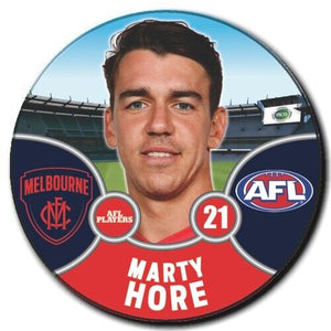 2021 AFL Melbourne Player Badge - HORE, Marty