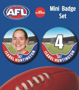 2021 AFLW Western Bulldogs Mini Player Badge Set - HUNTINGTON, Isabel