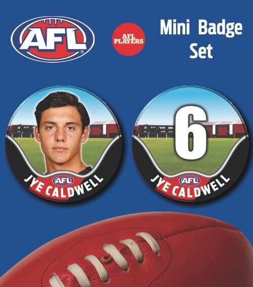 2021 AFL Essendon Mini Player Badge Set - CALDWELL, Jye