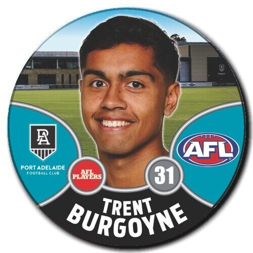 2021 AFL Port Adelaide Player Badge - BURGOYNE, Trent