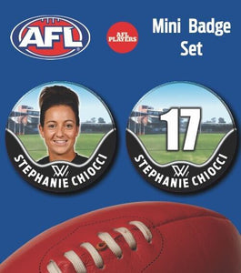 2021 AFLW Collingwood Mini Player Badge Set - CHIOCCI, Stephanie
