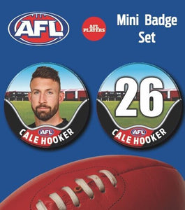 2021 AFL Essendon Mini Player Badge Set - HOOKER, Cale
