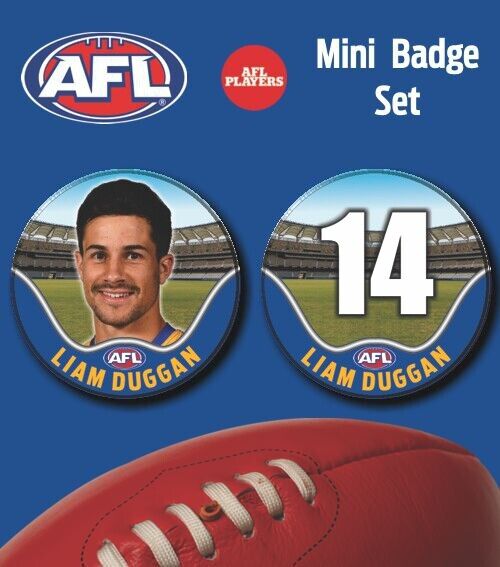 2021 AFL West Coast Eagles Mini Player Badge Set - DUGGAN, Liam