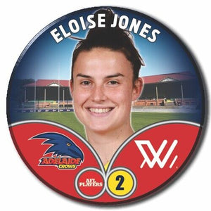 2023 AFLW S7 Adelaide Crows Player Badge - JONES, Eloise