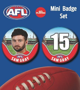 2021 AFL Sydney Swans Mini Player Badge Set - GRAY, Sam