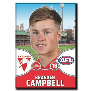 2021 AFL Sydney Swans Player Magnet - CAMPBELL, Braeden
