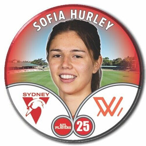2023 AFLW S7 Sydney Swans Player Badge - HURLEY, Sofia