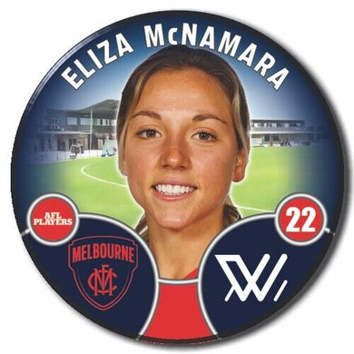 2022 AFLW Melbourne Player Badge - McNAMARA, Eliza