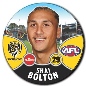 2021 AFL Richmond Player Badge - BOLTON, Shai