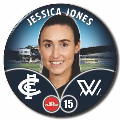 2023 AFLW S7 Carlton Player Badge - JONES, Jessica