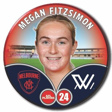 2023 AFLW S7 Melbourne Player Badge - FITZSIMON, Megan
