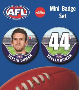 2021 AFL Fremantle Mini Player Badge Set - DUMAN, Taylin