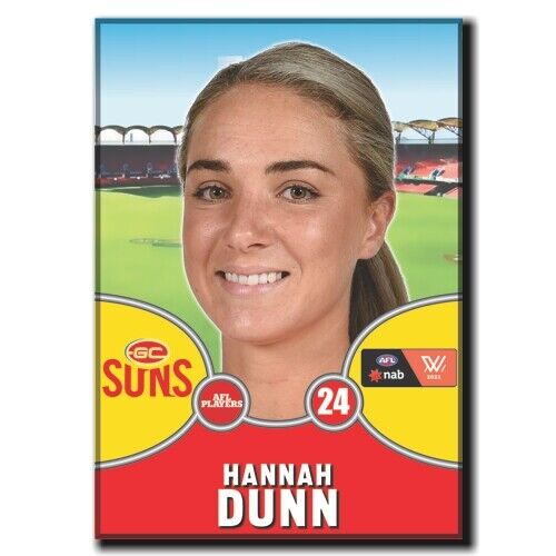 2021 AFLW Gold Coast Suns Player Magnet - DUNN, Hannah