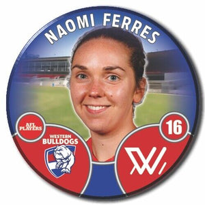 2022 AFLW Western Bulldogs Player Badge - FERRES, Naomi