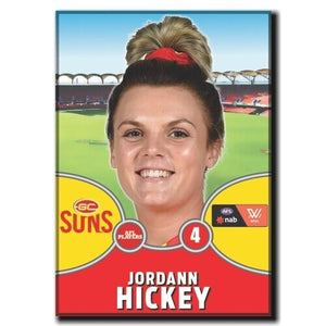 2021 AFLW Gold Coast Suns Player Magnet - HICKEY, Jordann