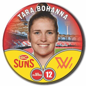 2023 AFLW S7 Gold Coast Suns Player Badge - BOHANNA, Tara