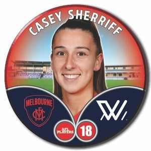 2023 AFLW S7 Melbourne Player Badge - SHERRIFF, Casey