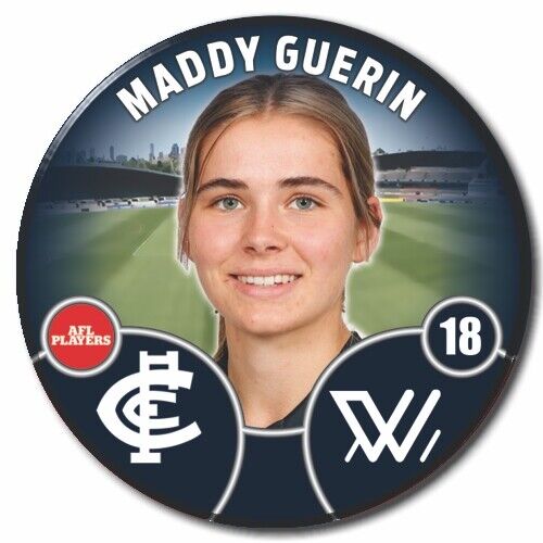 2022 AFLW Carlton Player Badge - GUERIN, Maddy