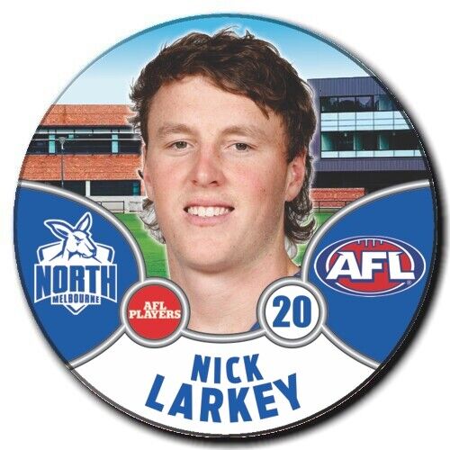 2021 AFL North Melbourne Player Badge - LARKEY, Nick