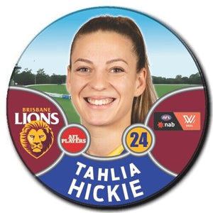2021 AFLW Brisbane Player Badge - HICKIE, Tahlia