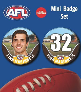 2021 AFL Hawthorn Mini Player Badge Set - MAGINNESS, Finn