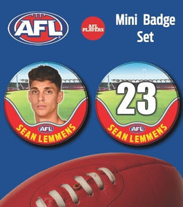 2021 AFL Gold Coast Suns Mini Player Badge Set - LEMMENS, Sean