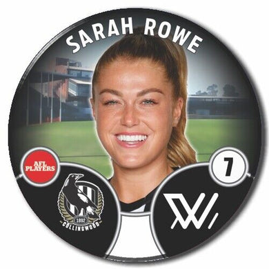 2022 AFLW Collingwood Player Badge - ROWE, Sarah