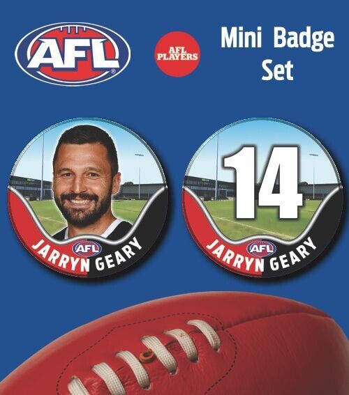 2021 AFL St Kilda Mini Player Badge Set - GEARY, Jarryn